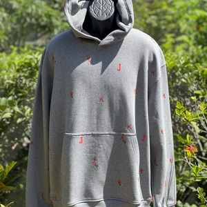 NIKE‎ AIR JORDAN ESSENTIAL STATEMENT ALLOVER HOODIE GRAY